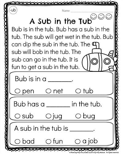 kindergarten reading comprehension passages planning playtime