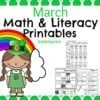 March Kindergarten Worksheets for Spring