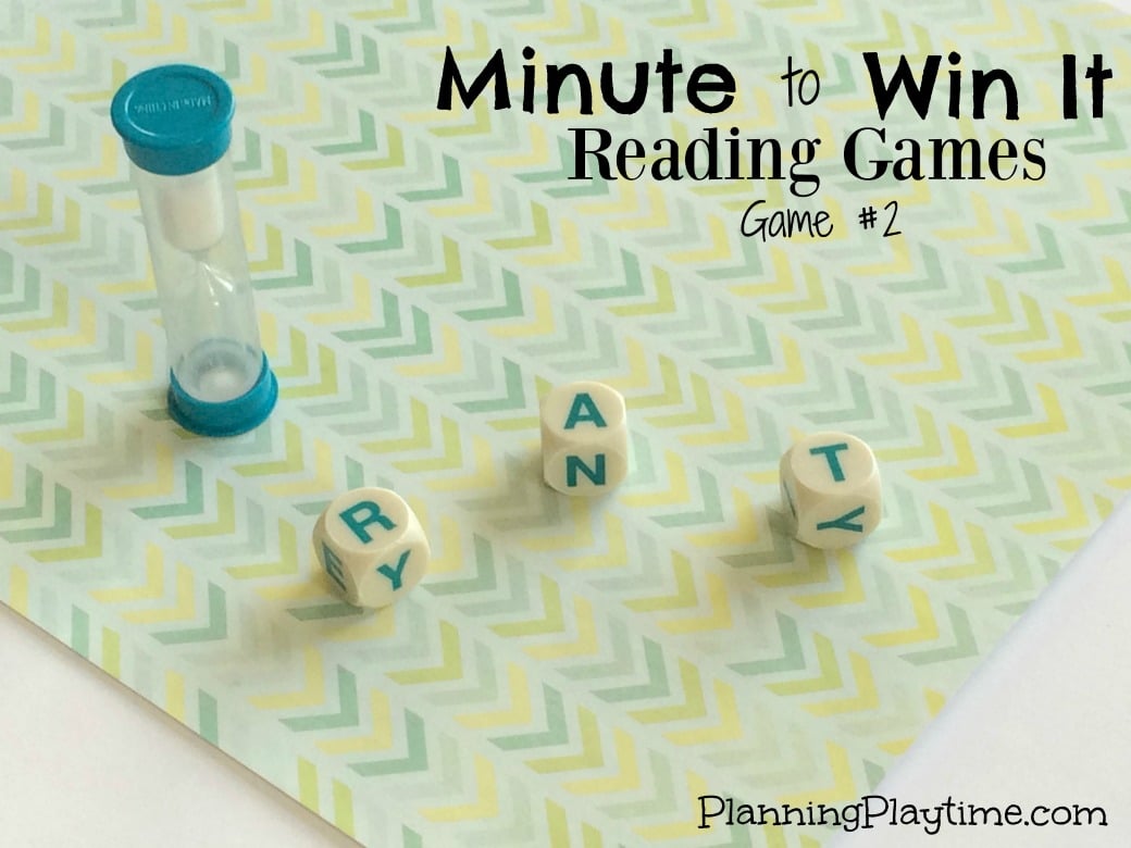 Minute to Win it Reading Game #2 - Planning Playtime