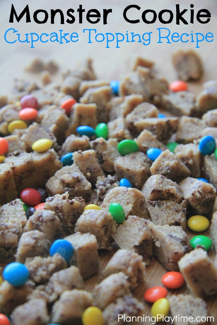 Monster Cookie Dough Cupcake Recipe Topping.