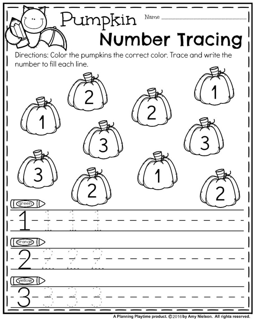 number tracing for preschoolers: draw cute stuff, prek workbooks