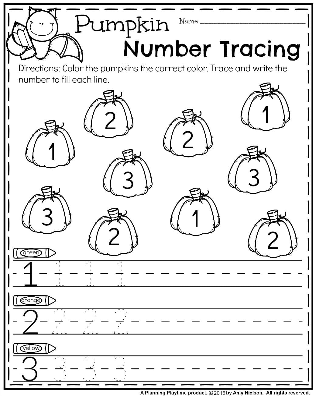 October Preschool Worksheets - Planning Playtime