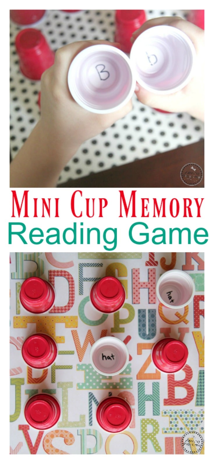 Mini Cup Memory Reading Game - Planning Playtime