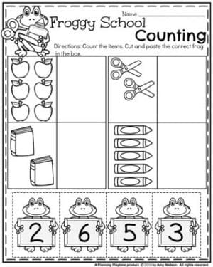 Back to School Preschool Worksheets Planning Playtime