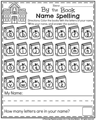 Back to School Preschool Worksheets - Planning Playtime