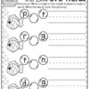 CVC Worksheets for kindergarten - Choose a vowel to complete the word.