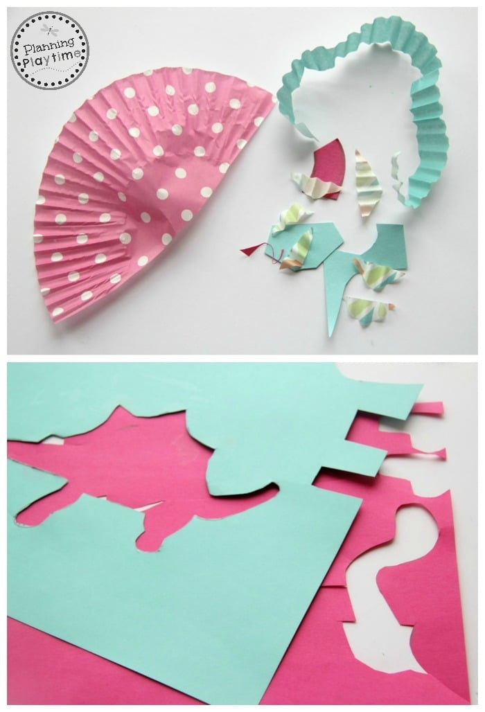 Awesome Cupcake Liner Dragon Craft - I Heart Crafty Things