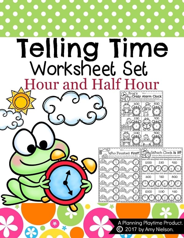 telling time worksheets planning playtime