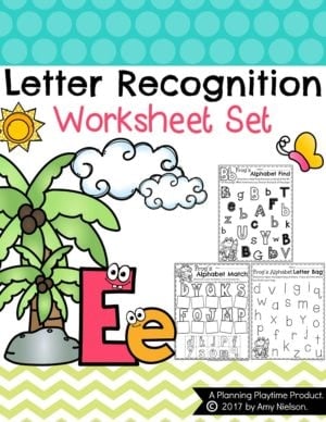 Letter Recognition Worksheets