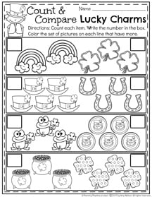 March Preschool Worksheets - Planning Playtime