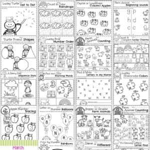 Preschool Worksheets - The Year Bundle - Planning Playtime