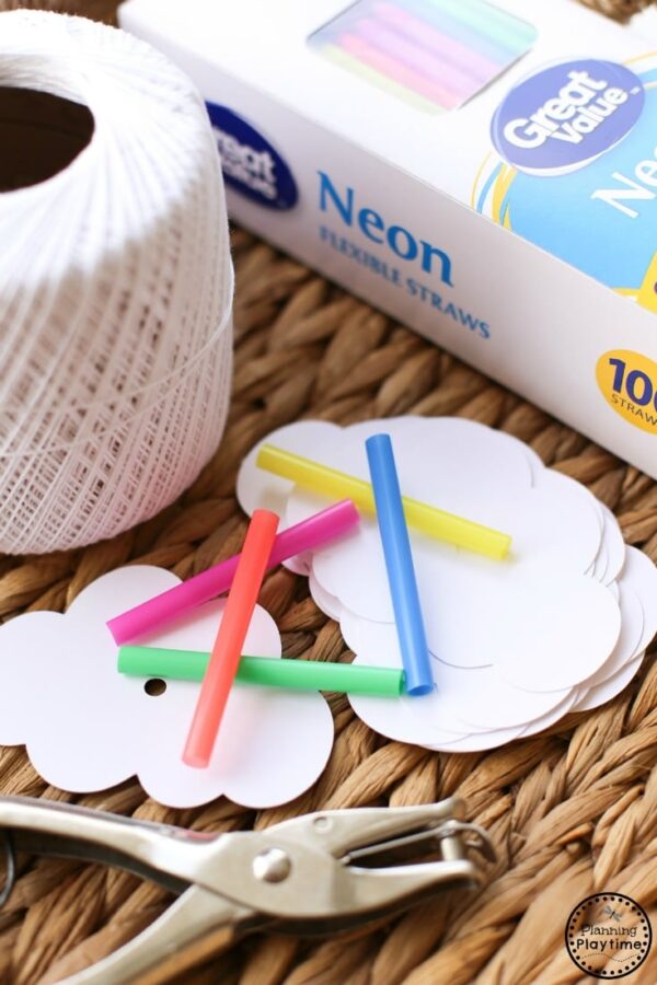Rainbow Necklace Craft for Kids - Planning Playtime