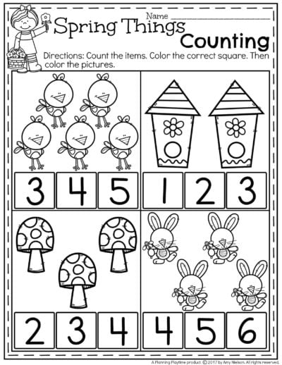 Spring Preschool Worksheets Planning Playtime