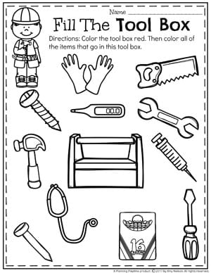 matching preschool community helpers worksheets for kindergarten