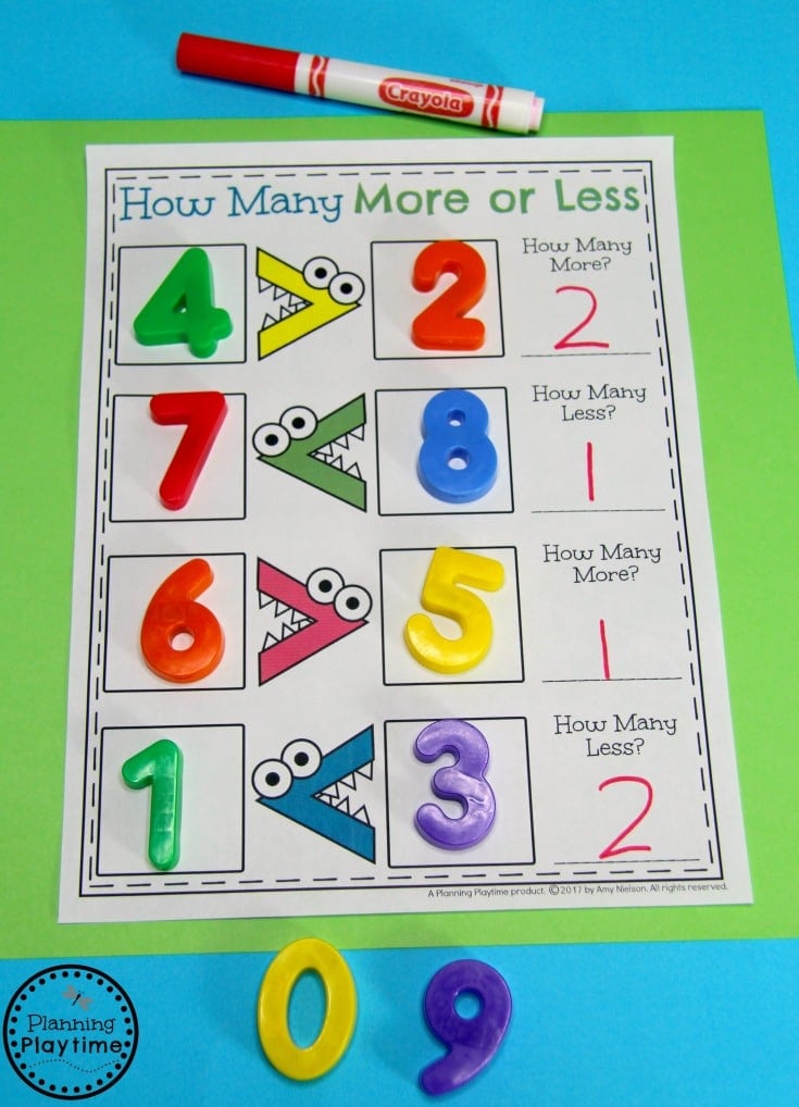 comparing numbers worksheets planning playtime