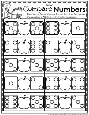 comparing numbers worksheets planning playtime