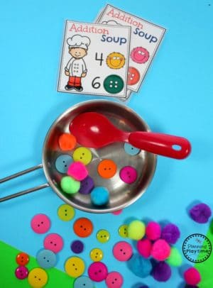 Kindergarten Math Addition Activity for kids - Addition Soup.