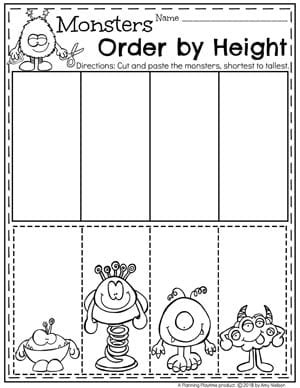 measurement worksheets planning playtime