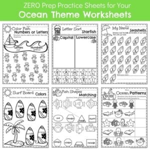 Ocean Worksheets for Low Prep Learning