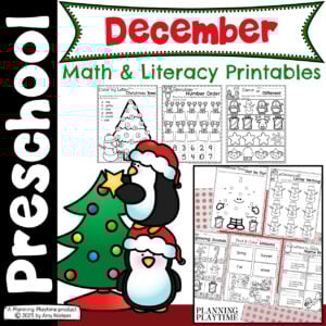 December Preschool Worksheets