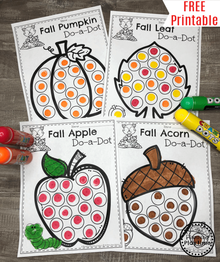 Fall Coloring Pages - Planning Playtime