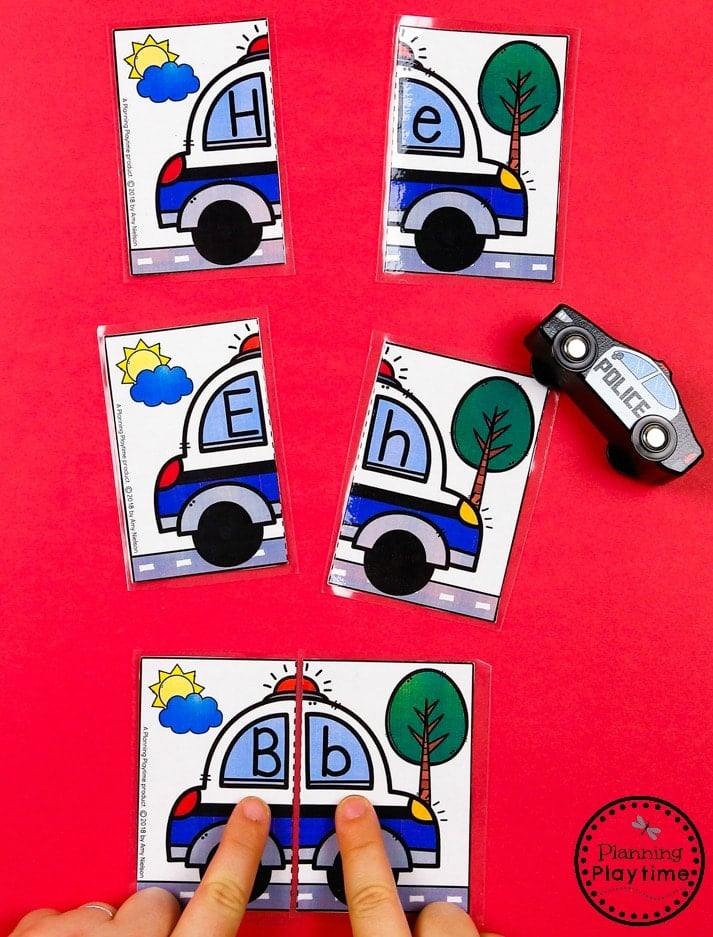 Letter Matching - Preschool Transportation Unit #preschool #transportationunit #planningplaytime