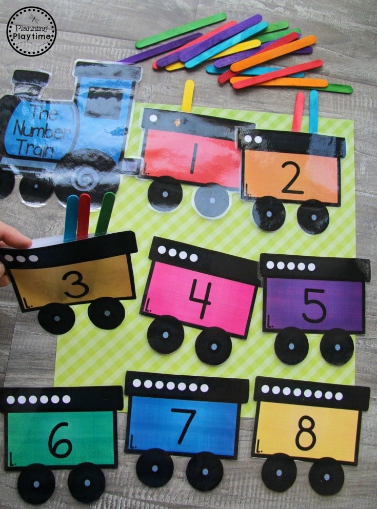 Train Pocket Counting - Preschool Transportation Math Game 