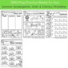 Summer Kindergarten Math and Literacy Printables