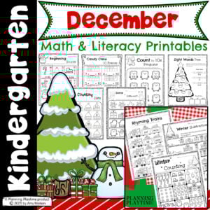 December Kindergarten Worksheets