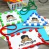 Preschool Shapes Activities - Thread Shoe Laces through Drinking Straws Preschool Shapes Activities - Thread Shoe Laces through Drinking Straws #2dshapes #preschoolshapes #shapesworksheets #preschoolworksheets #shapesactivities #planningplaytime