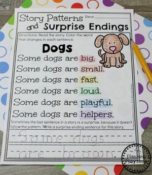 Kindergarten Writing Worksheets - Planning Playtime