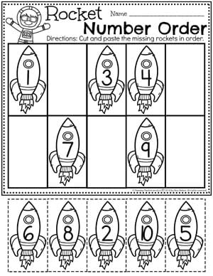 astronaut worksheet preschool