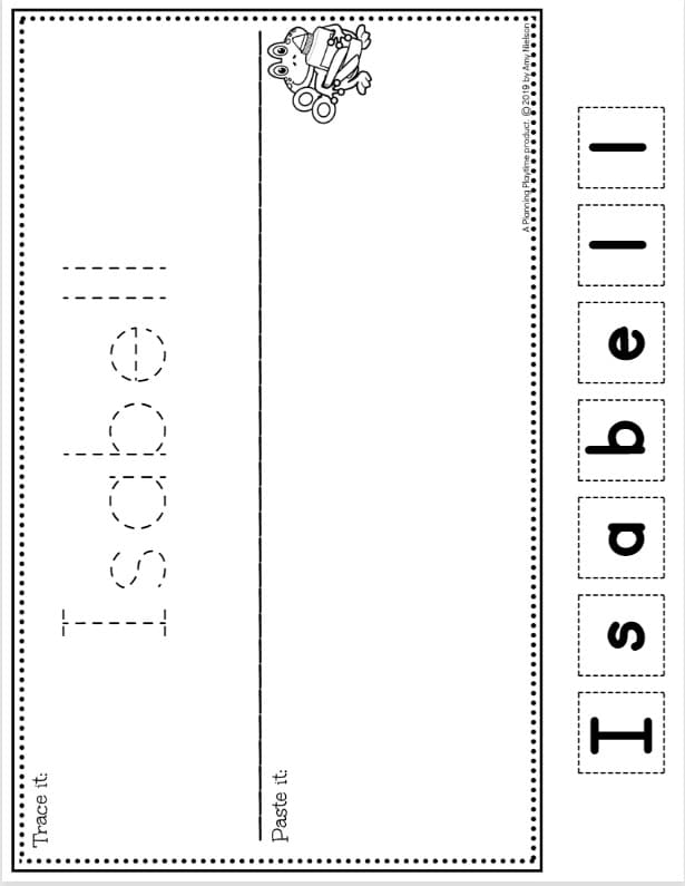 name tracing worksheets planning playtime