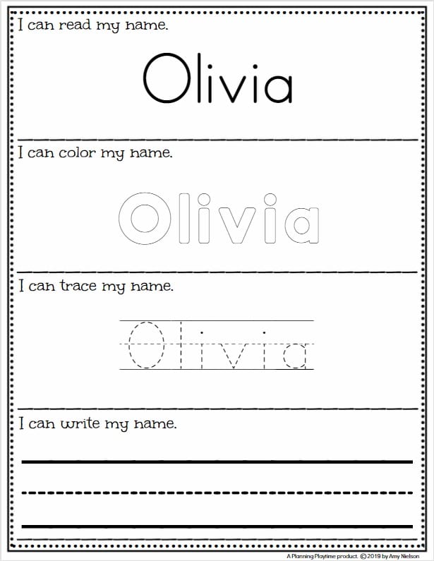 name tracing worksheets planning playtime