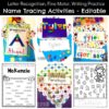 Editable Name Tracing Practice for Preschool - Kidnergarten