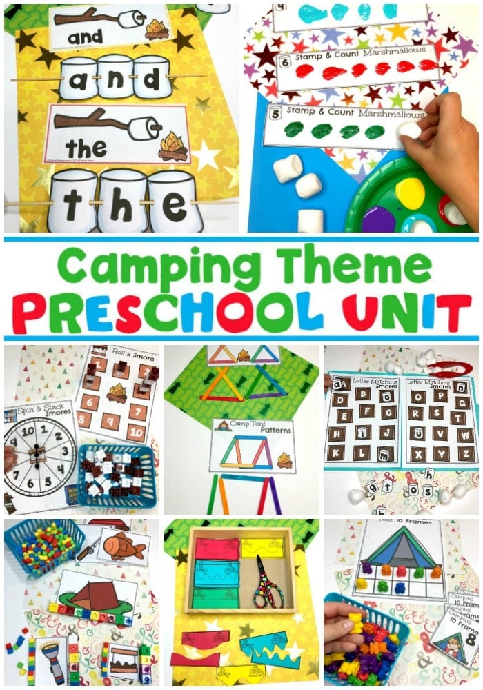 camping theme preschool activities planning playtime