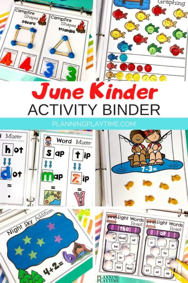 Kindergarten Activities Binder for June