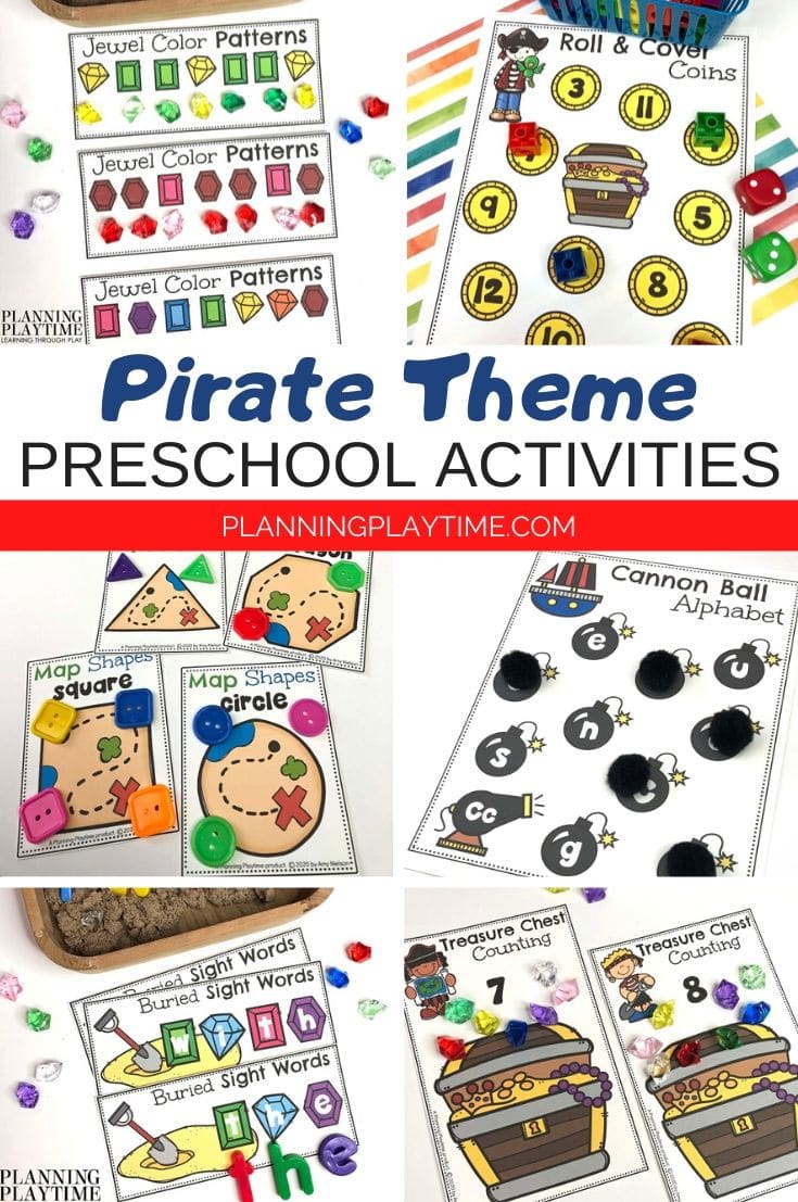 Sorting by size: big & Small activity worksheet - Pirate theme 