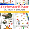 Kindergarten Activities Binder for September - Fall Kindergarten Activities Low Prep Fun