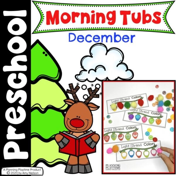 Math and Literacy Centers December Preschool