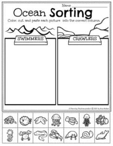 Ocean Worksheets Preschool - Planning Playtime