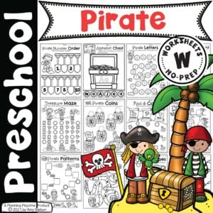Pirate Preschool Worksheets Cover