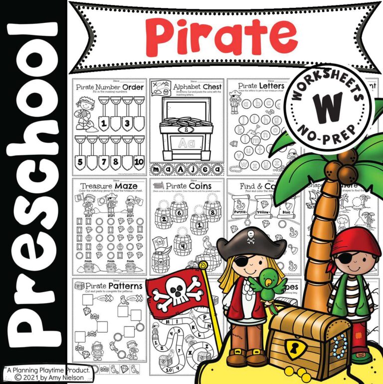 Pirate Worksheets For Preschool Planning Playtime