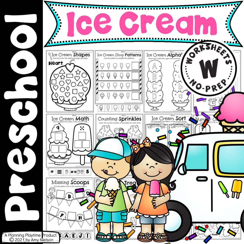 Ice Cream Worksheets For Preschool Planning Playtime
