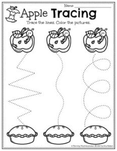Apple Worksheets for Preschool - Planning Playtime