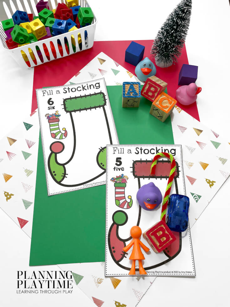 Stocking Activities for Kids - Preschool Counting
