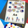 Firework Letter Matching - Patriotic 4th of July