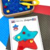 Playdough Shape Mats - Patriotic Fun