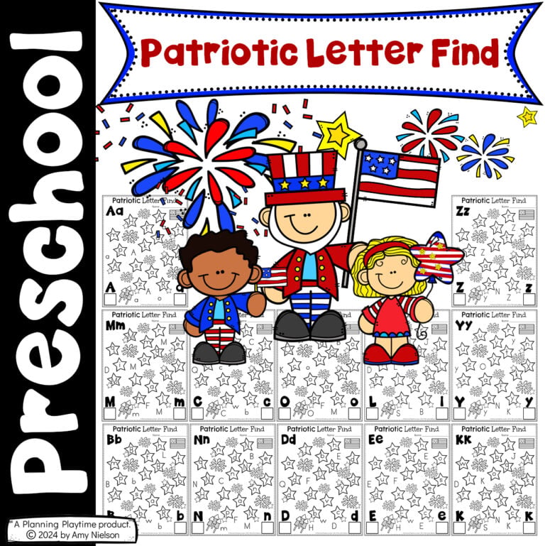 Letter Find Summer Fun 4th of July Patriotic