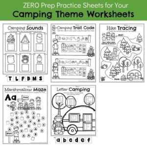 LOW PREP Math and Literacy Camping Activities